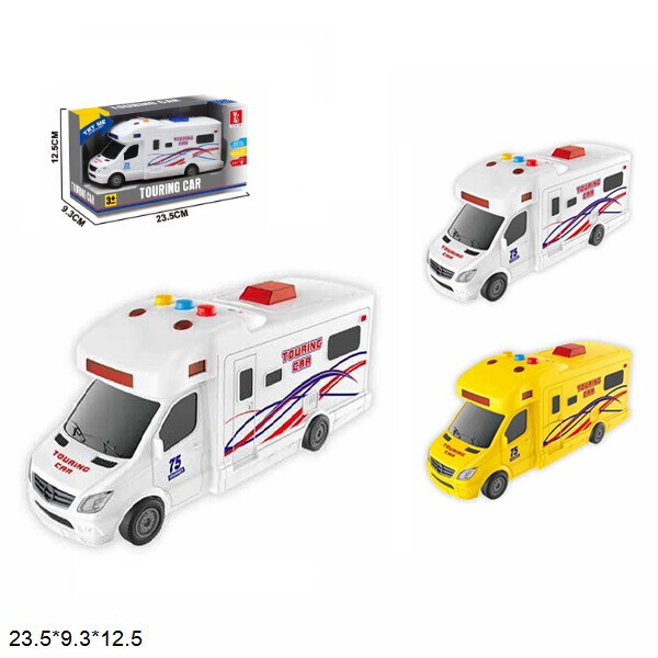 

Автобус туристический инерционный, муз., свет, 2 цвета, в кор. 23,5*9,3*12,5см (72)