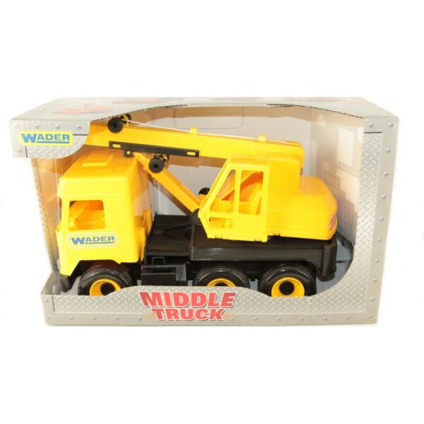 

Машина "Middle truck" кран City, желтый, в кор. 44*26*20см, ТМ Wader (6шт)
