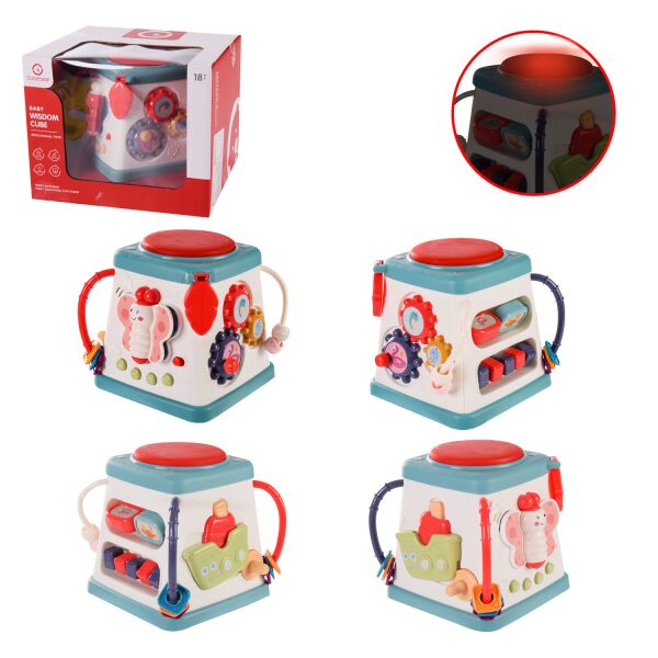 

Игровой бизикуб 5 активных сторон 12*12*13см, звук, свет, в кор. 21*19*17см (24шт)