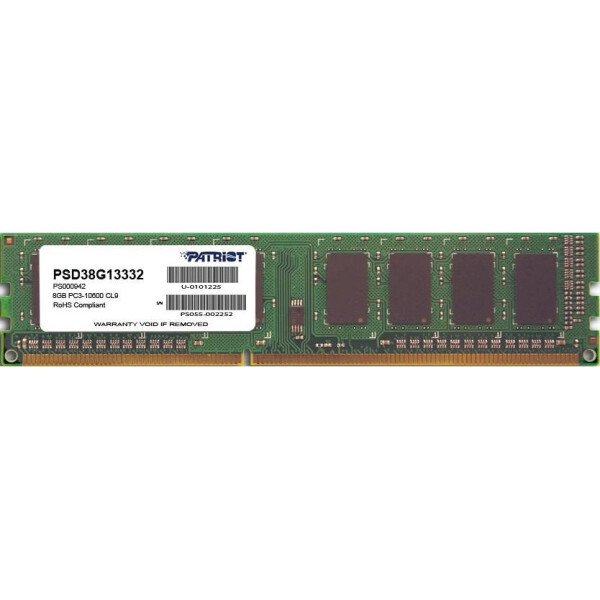 

Оперативная память DDR3 8GB 1333 MHz Patriot (PSD38G13332)