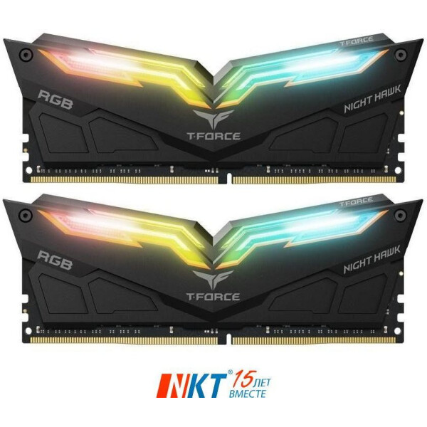

DDR4 2x16GB/3200 Team T-Force Night Hawk RGB Black (TF1D432G3200HC16CDC01)