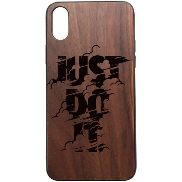 

деревянный SkinWood Американский орех для iPhone XR с дизайнерской гравировкой Just