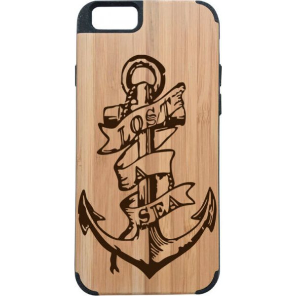 

деревянный SkinWood Сандал премиум для iPhone 6/6S с дизайнерской гравировкой Якорь