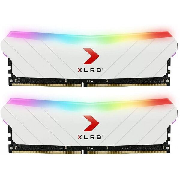 Память pny 32 gb (2x16gb) 3200 mhz xlr8 gaming rgb white (md32gk2d4320016xwrgb)