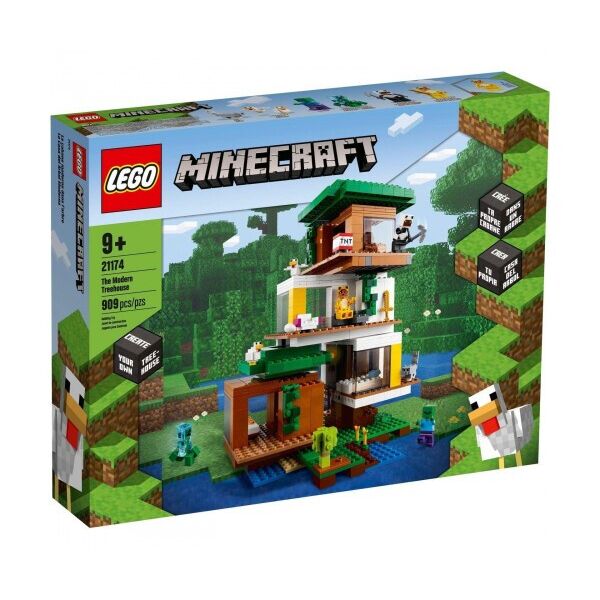 

Блочный конструктор lego minecraft современный домик на дереве (21174)