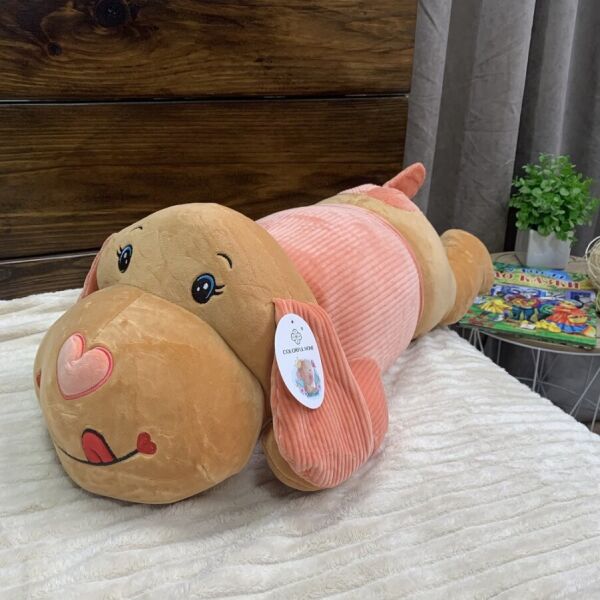 

Мягкая и удобная плед подушка игрушка 3в1 Собачка NDW микрофибра Коричневый (8097)