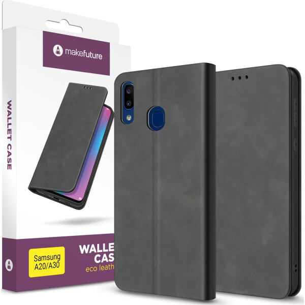 

Чехол-книжка MakeFuture Wallet Case (ECO Leather) Samsung A20/A30 Black