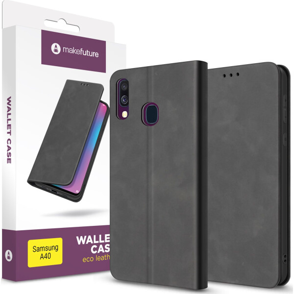 

Чехол-книжка MakeFuture Wallet Case (ECO Leather) Samsung A40 Black