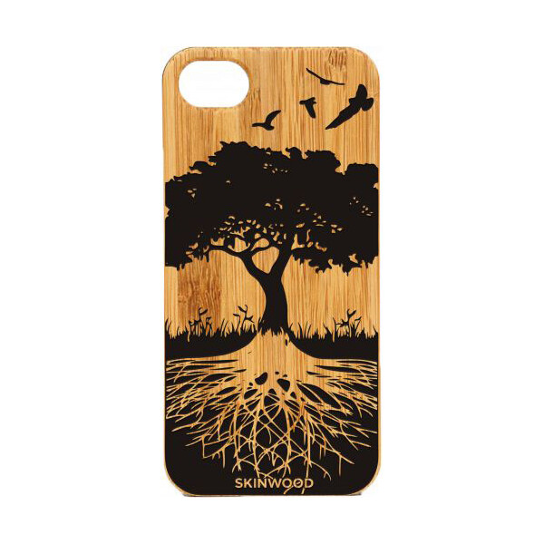 

деревянный SkinWood Сандал для iPhone 5/5S/SE с гравировкой Дерево жизни