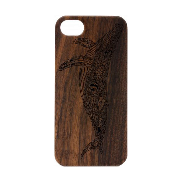 

деревянный SkinWood Американский орех для iPhone 5/5S/SE с дизайнерской гравировкой Кита