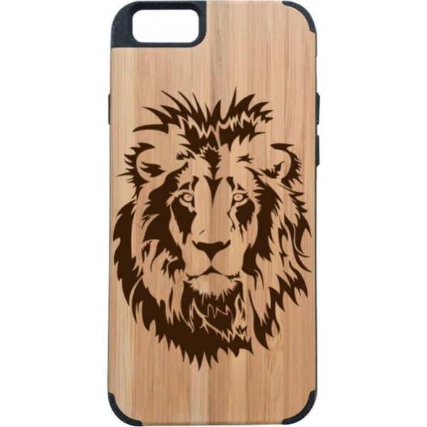 

деревянный SkinWood Сандал премиум для iPhone 6/6S с дизайнерской гравировкой Льва