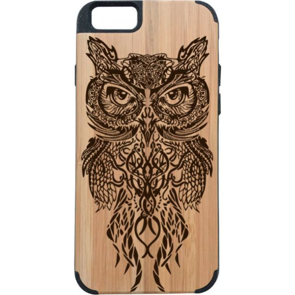 

деревянный SkinWood Сандал премиум для iPhone 6/6S с дизайнерской гравировкой Совы