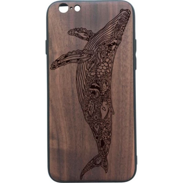 

деревянный SkinWood Американский орех премиум для iPhone 6/6S с дизайнерской гравировкой Кита