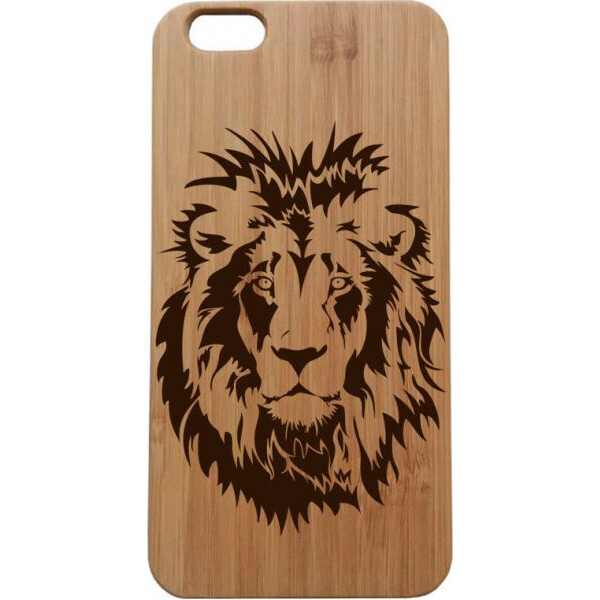 

деревянный SkinWood Сандал для iPhone 6 Plus с дизайнерской гравировкой Лев
