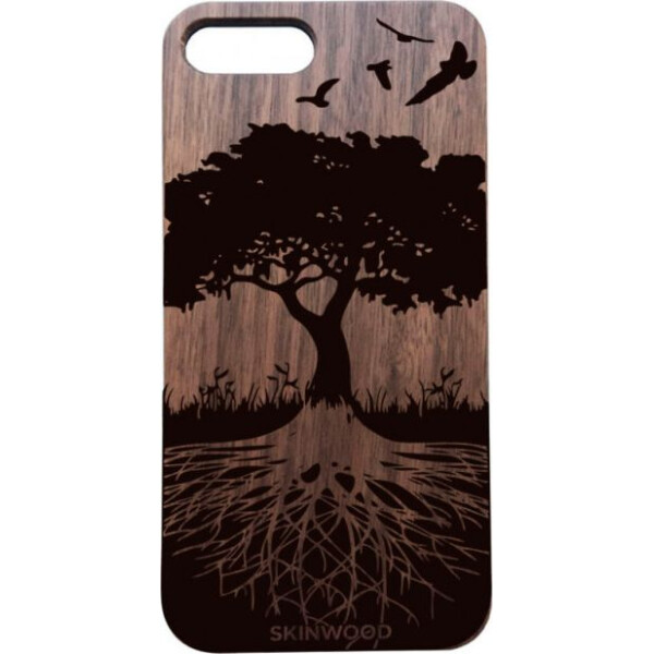 

деревянный SkinWood Американский орех для iPhone 7 Plus с дизайнерской гравировкой Дерево життя