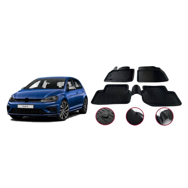 

Резиновые коврики (4 шт, Niken 3D) для Volkswagen Golf 7