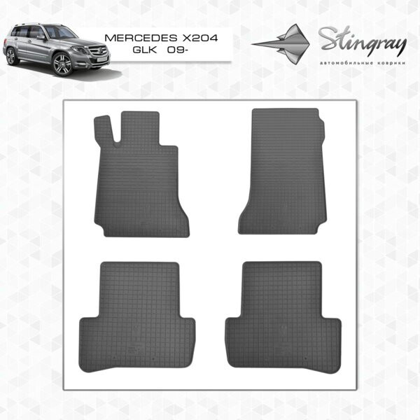 

Резиновые коврики (4 шт, Stingray Premium) для Mercedes C-class W204 2007-2015 гг.