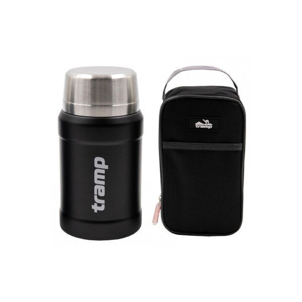 

Термос Tramp с широким горлом в чехле 0.8 л Black (TRC-132-black)