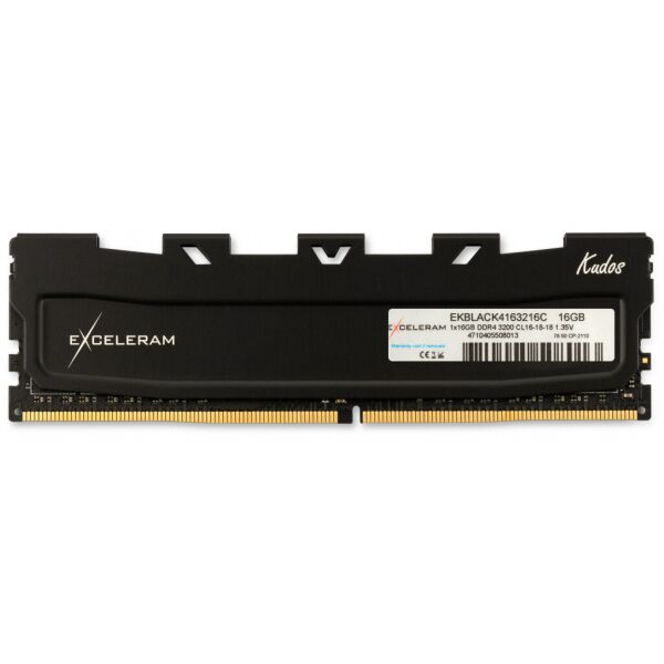 

Модуль памяти для компьютера DDR4 16GB 3200 MHz Black Kudos eXceleram (EKBLACK4163216C)