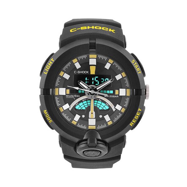 

Часы наручные в подарочной упаковке C-SHOCK GA-500 Черные с желтым