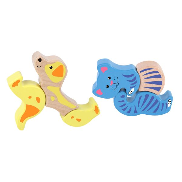 

Деревянная игрушка-конструктор Wumba Пес и Кот 2 фигурки (90006)