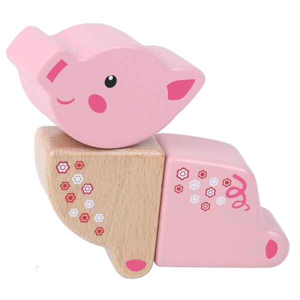 

Деревянная игрушка-конструктор Wumba Свинья 1 фигурка (90002-5)