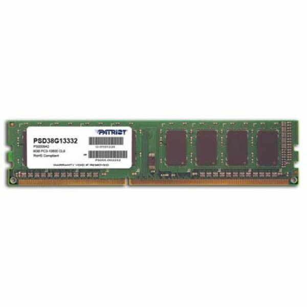 

Модуль памяти для компьютера DDR3 8GB 1333 MHz Patriot (PSD38G13332)
