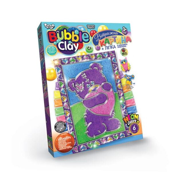 

Набор для творчества "BUBBLE CLAY" Витражная картина 4 (укр.) в кор. 27*20*2см(18шт)