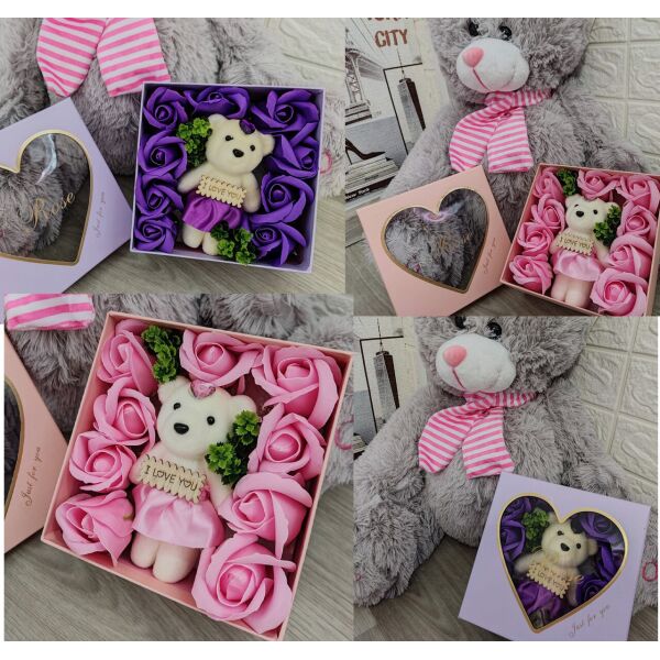 

Подарочный набор мыло c Мишкой love you!
