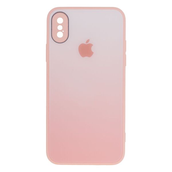 

Чехол-накладка TPU Glass Logo Matte Gradient with Frame для Apple Iphone X / Xs 8, Peach