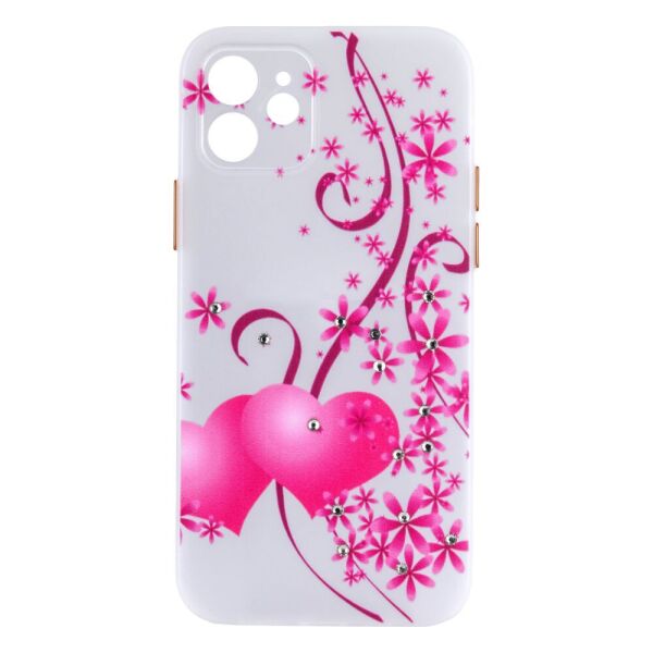 

Чехол-накладка TPU Ultra-thin Shine with Frame для Apple Iphone 12 1, White Heart