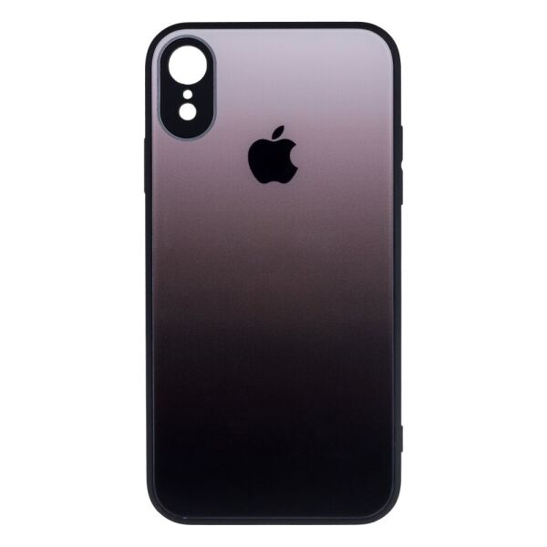 

Чехол-накладка TPU Glass Logo Matte Gradient with Frame для Apple Iphone XR 6, Black