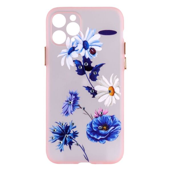 

Чехол-накладка TPU Ultra-thin Shine with Frame для Apple Iphone 11 Pro 2, Pink Flowers