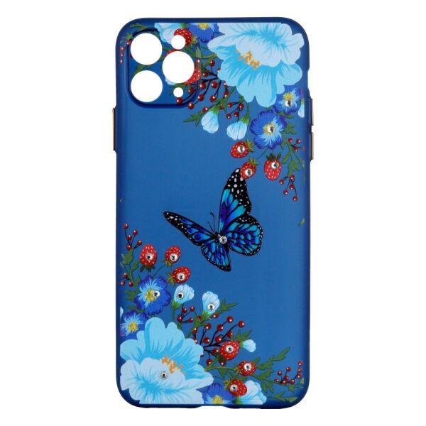 

Чехол-накладка TPU Ultra-thin Shine with Frame для Apple Iphone 11 Pro Max 4, Blue Butterfly