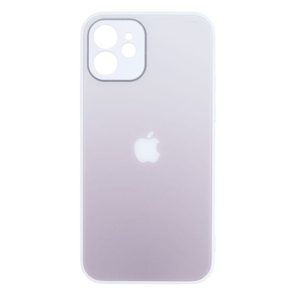 

Чехол-накладка TPU Glass Logo Matte Gradient with Frame для Apple Iphone 12 10, White