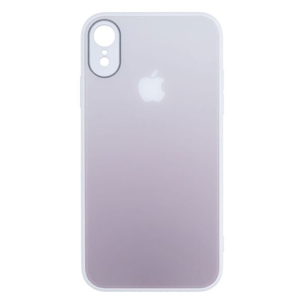 

Чехол-накладка TPU Glass Logo Matte Gradient with Frame для Apple Iphone XR 10, White