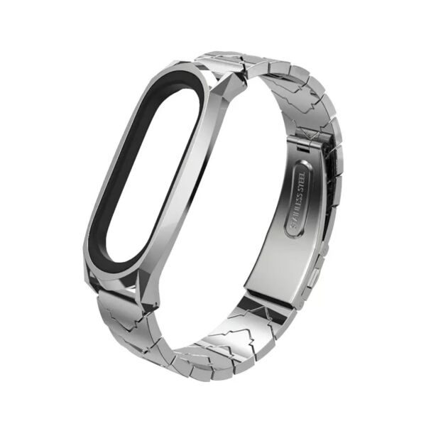 

Металлический ремешок MiJobs для Mi Band 3 серебристый
