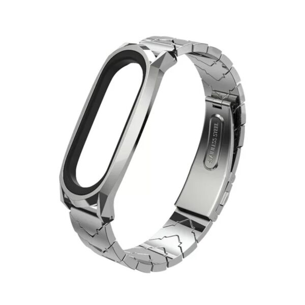 

Металлический ремешок MiJobs для Mi Band 6 cеребристый