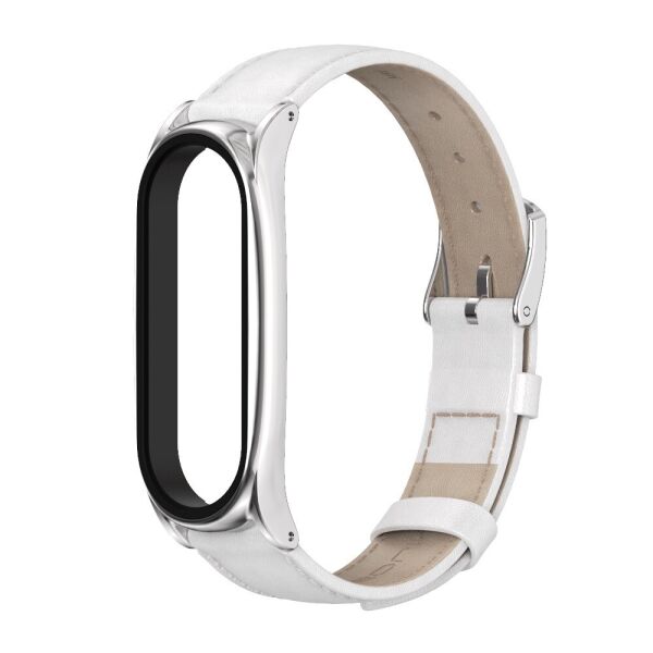 

Кожаный ремешок MiJobs для Mi Band 3 белый