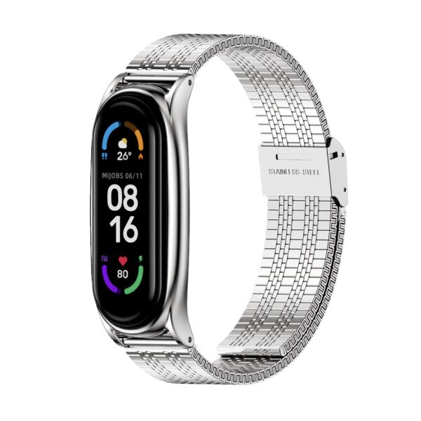 

Металлический ремешок MiJobs для Mi Band 4 серебристый плетня