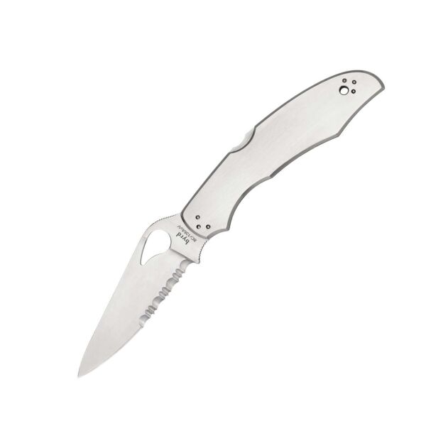 

Ніж складний Spyderco Byrd Cara Cara 2 Steel Handle, напівсерейтор (BY03PS2)