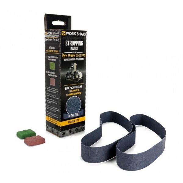 

Work Sharp 2 тканевых ремня для WSKTS-KO + зеленая паста "chromium oxide"+ красная паста "ferric oxide"