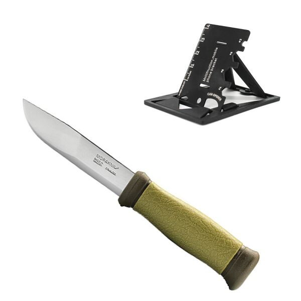 

Ніж Morakniv Outdoor 2000 Green Нержавіюча сталь Зелений колір + Multitool Fonarik 2020 акційний