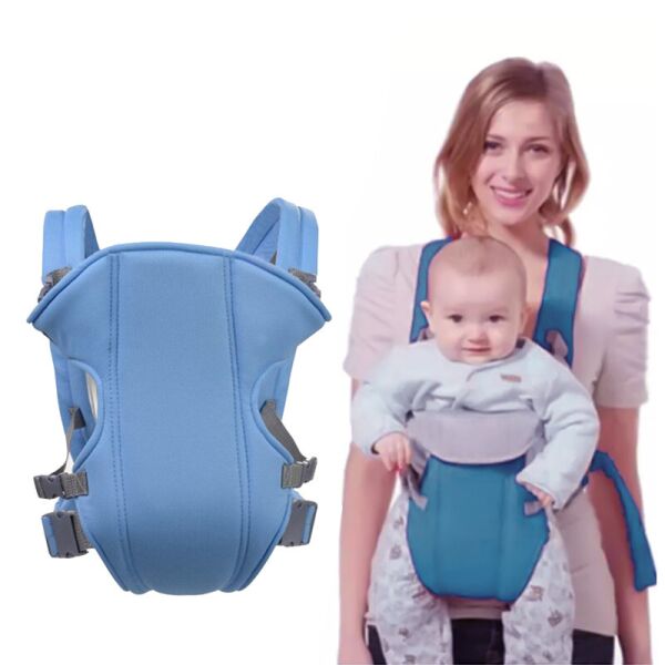 

Слинг рюкзак для переноски ребенка Babby Carriers голубой 149997