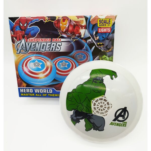 

Аэромяч Hoverball Avengers NBZ LED святящийся летающий мяч Аэрофутбол Халк 18 см