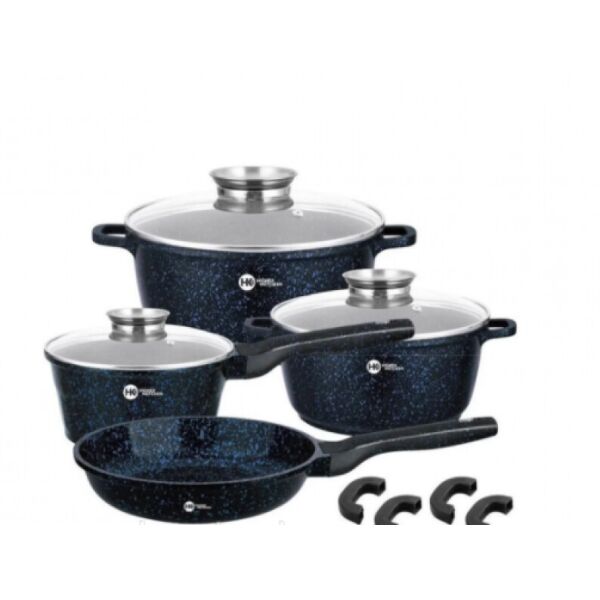 

Набор кастрюль с антипригарным гранитным покрытием Higher Kitchen НК-307 Синего цвета