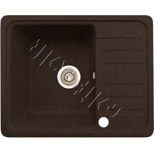 

Каменная кухонная мойка Akvatika коричневая с правосторонним отверстием, прямоугольная гранитная мойка для кухни коричневого цвета из искусственного камня Akvatika (о-22700016)
