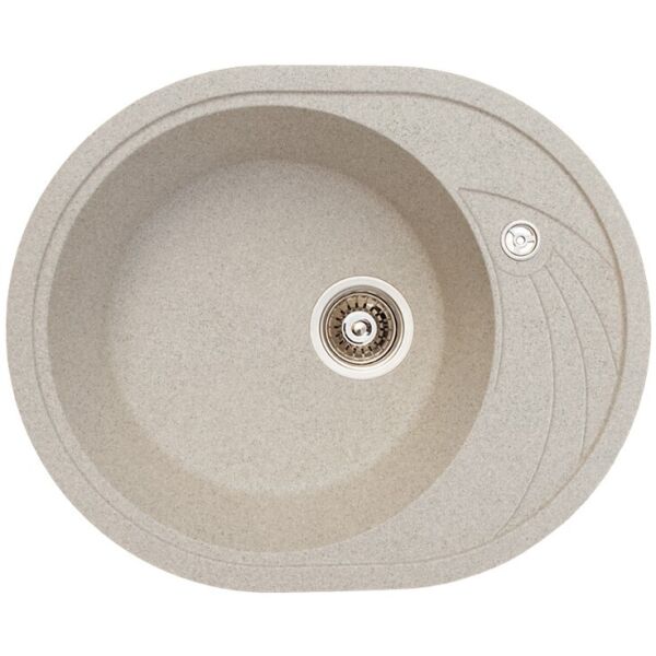 

Каменная кухонная мойка терра Akvatika, овальная гранитная мойка для кухни теракотового цвета из искусственного камня (8558890004)