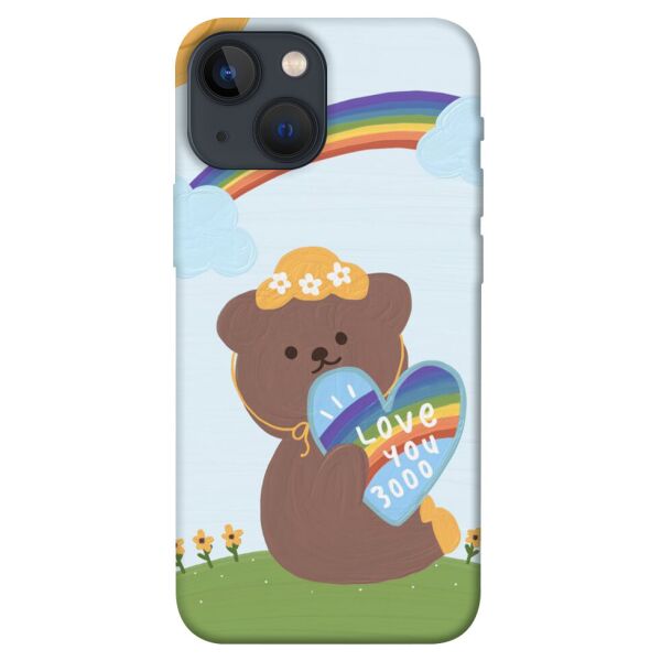 

Чехол itsPrint Мишка с сердцем для Apple iPhone 13 mini (5.4")