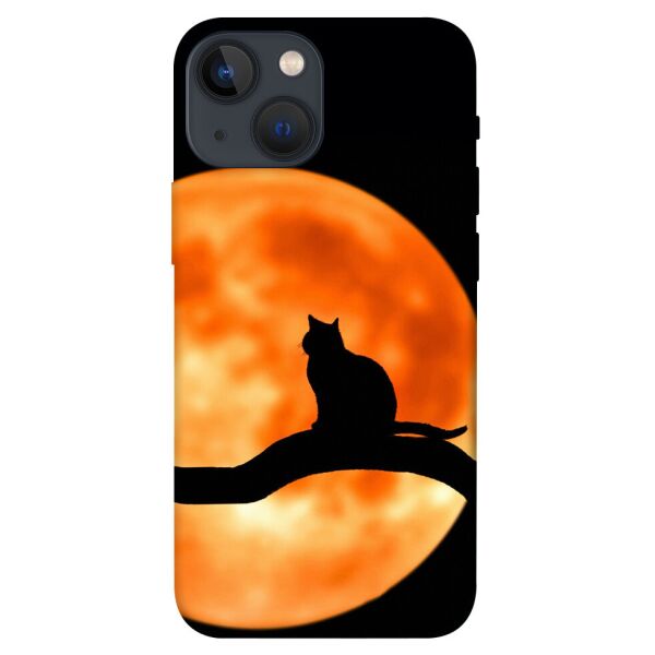 

Чехол itsPrint Кот на фоне луны для Apple iPhone 13 mini (5.4")